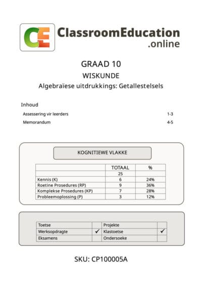 cp100005a algebraiese uitdrukkings getallestelsels 1
